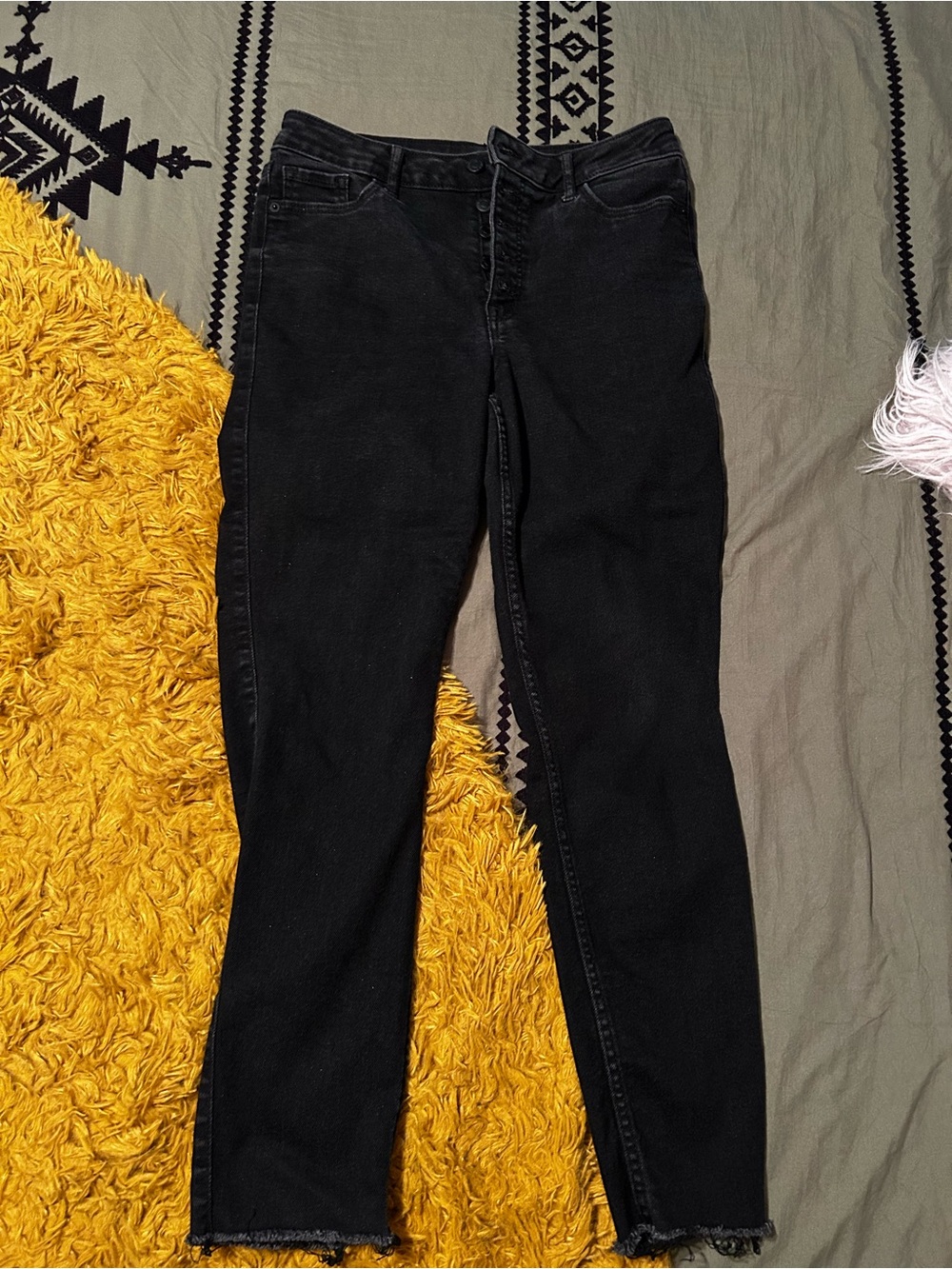 Old Navy Black Rockstar Super Skinny Extra High-Rise Jeans